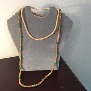 Set of wooden beaded necklaces BOGO